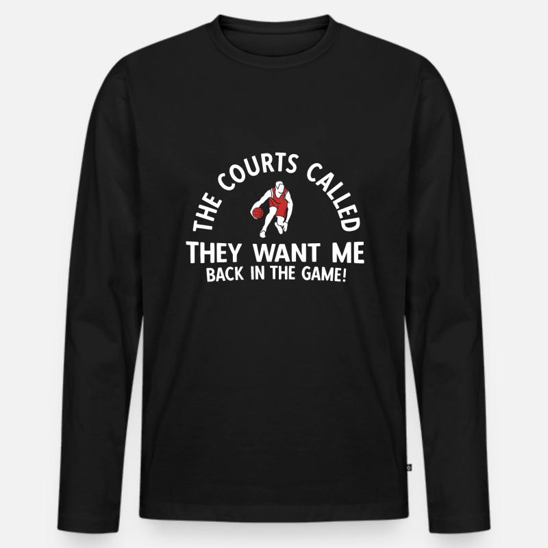 Basketball - Männer Premium Bio Langarmshirt - Schwarz