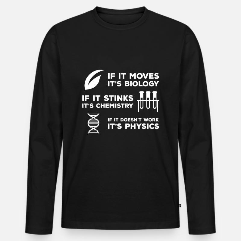 Bio Physik - Männer Premium Bio Langarmshirt - Schwarz