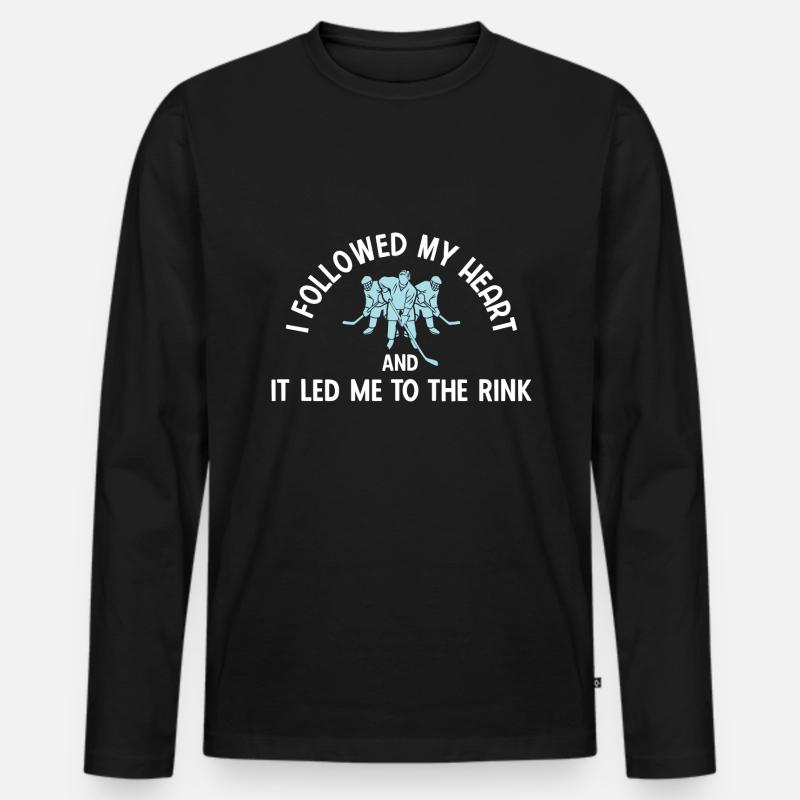 Eishockey - Männer Premium Bio Langarmshirt - Schwarz