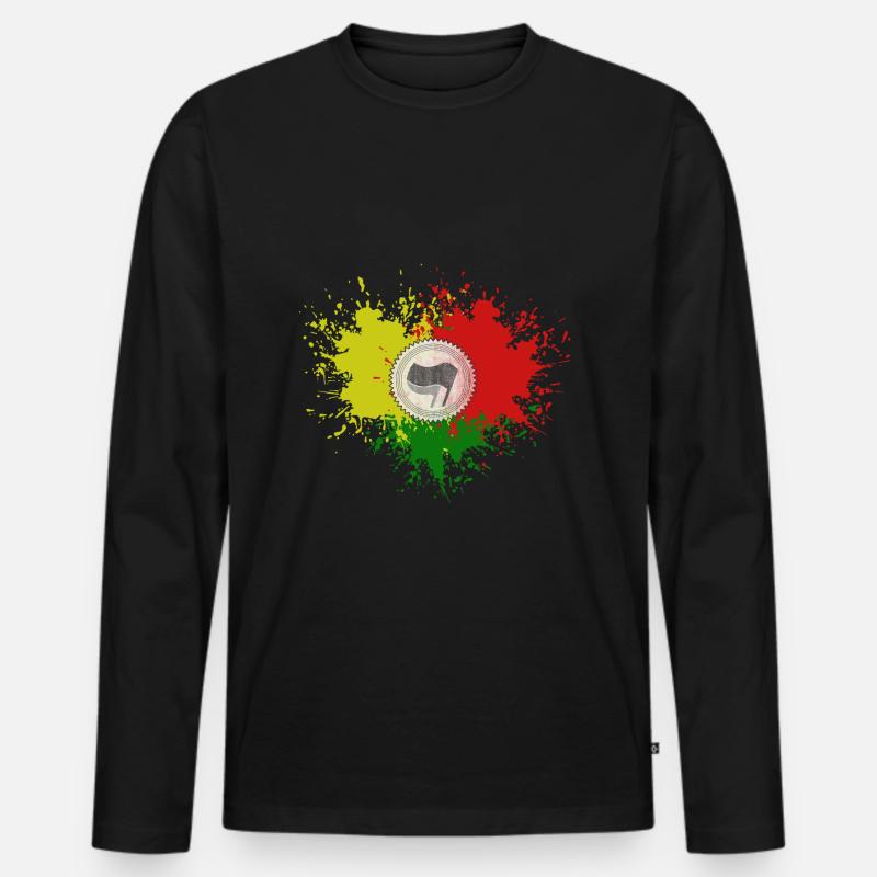 antifa farbattacke - Männer Premium Bio Langarmshirt - Schwarz