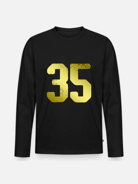 35 Number jersey - Men's Premium Organic Long Sleeve Shirt - black