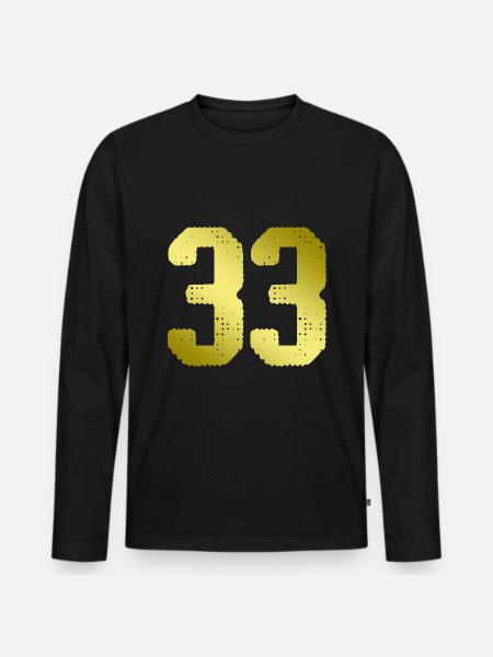 33 Number jersey - Men's Premium Organic Long Sleeve Shirt - black
