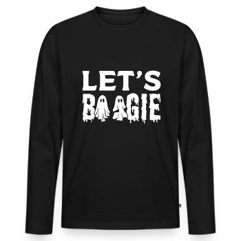 Let's Boogie Ballsaaltänzerin - Männer Premium Bio Langarmshirt - Schwarz - Vorne - Nico (187cm)