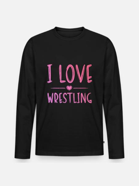 J’adore la lutte - T-shirt manches longues Premium bio Homme - noir
