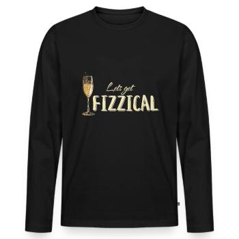 et Prosecco - Laisse tomber Fizzical - T-shirt manches longues Premium bio Homme - noir - Devant - Nico (187cm)