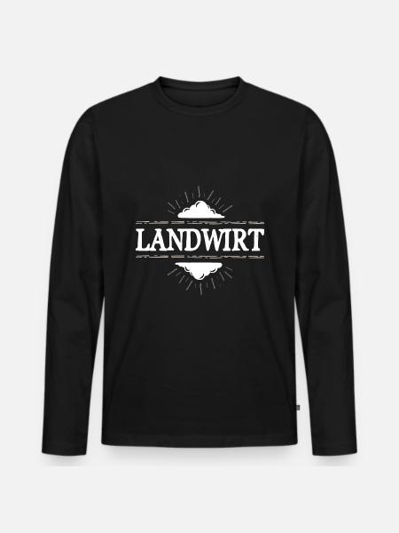 Landwirt Beruf - Männer Premium Bio Langarmshirt - Schwarz