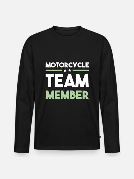 Motorcycle Team - Men's Premium Organic Long Sleeve Shirt - black