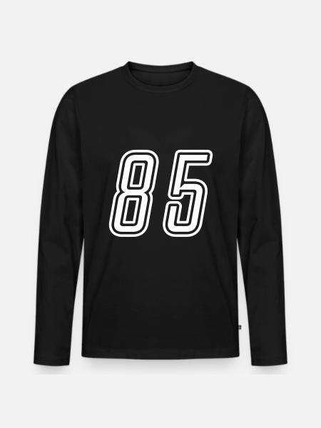 85 Number number - Men's Premium Organic Long Sleeve Shirt - black
