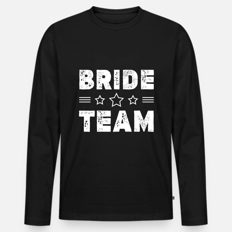 Bride Team - Männer Premium Bio Langarmshirt - Schwarz