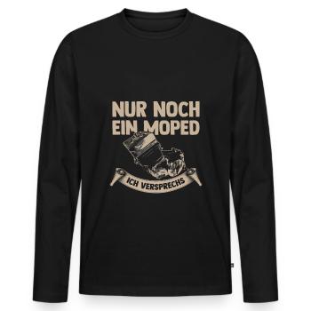 Nur noch ein Moped ich versprechs Zweirad Shirt - Männer Premium Bio Langarmshirt - Schwarz - Vorne - Nico (187cm)