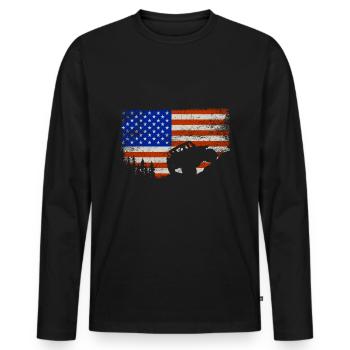 Off Roading QUAD ATV Apparel Off Road QUAD ATV - Männer Premium Bio Langarmshirt - Schwarz - Vorne - Nico (187cm)