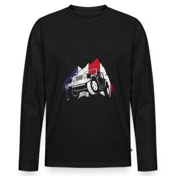 Off Roading QUAD ATV Apparel Off Road QUAD ATV - Männer Premium Bio Langarmshirt - Schwarz - Vorne - Nico (187cm)