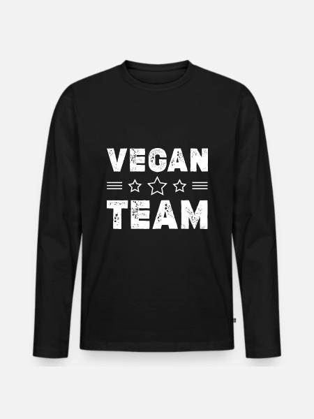 Vegan Team - Men's Premium Organic Long Sleeve Shirt - black