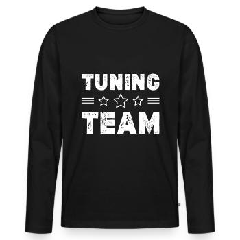 Équipe de tuning - T-shirt manches longues Premium bio Homme - noir - Devant - Nico (187cm)