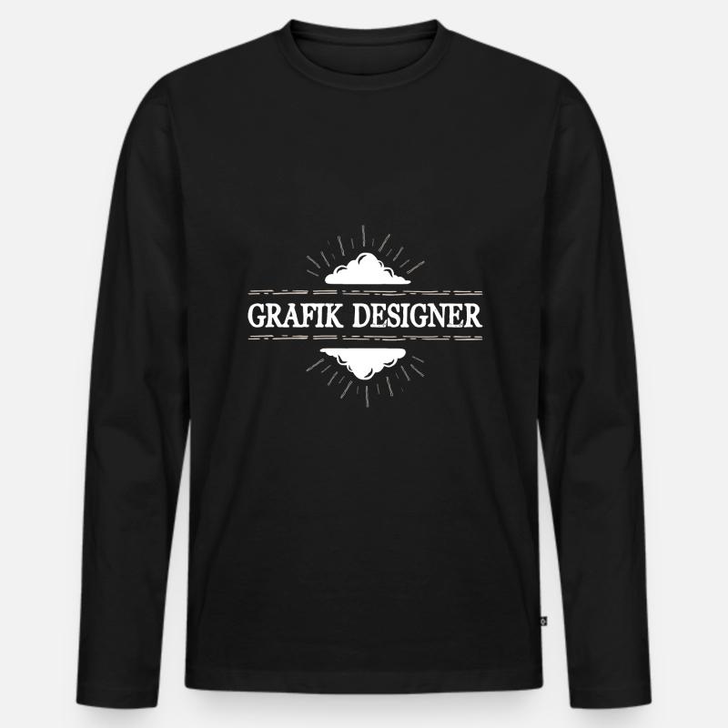 Grafik Designer Beruf - Männer Premium Bio Langarmshirt - Schwarz
