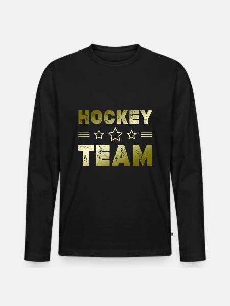 Hockey Team - Men's Premium Organic Long Sleeve Shirt - black