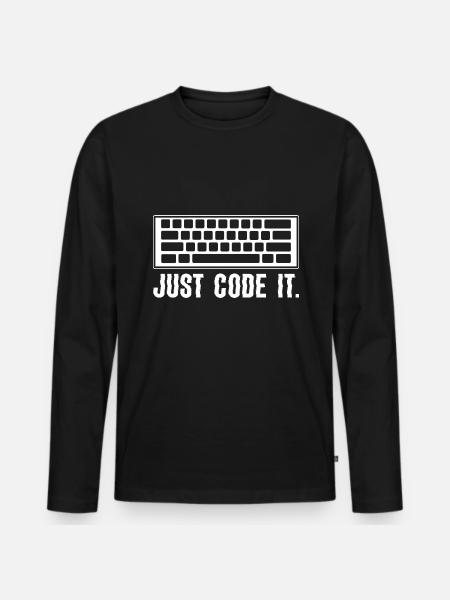 Computerprogrammierung Codierer - Männer Premium Bio Langarmshirt - Schwarz