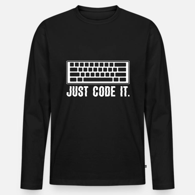 Computerprogrammierung Codierer - Männer Premium Bio Langarmshirt - Schwarz