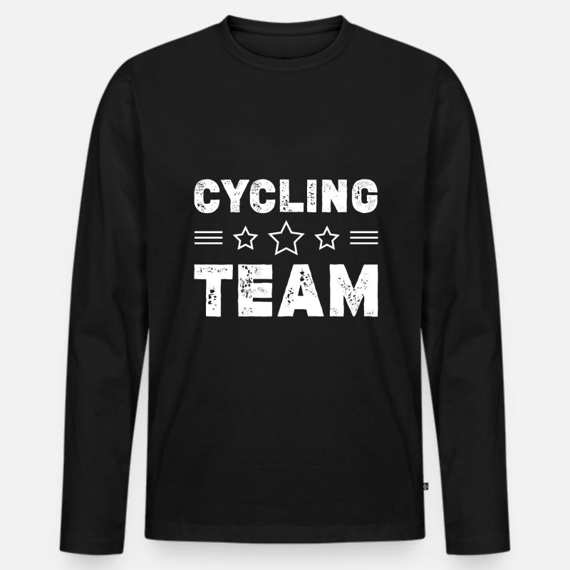 Cycling Team - Männer Premium Bio Langarmshirt - Schwarz