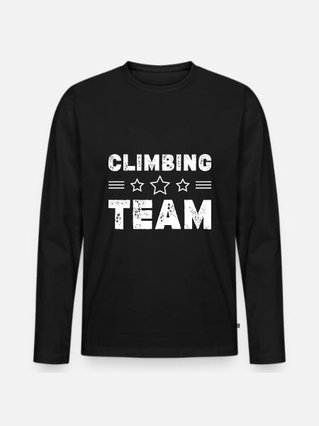 Climbing Team - Men's Premium Organic Long Sleeve Shirt - black