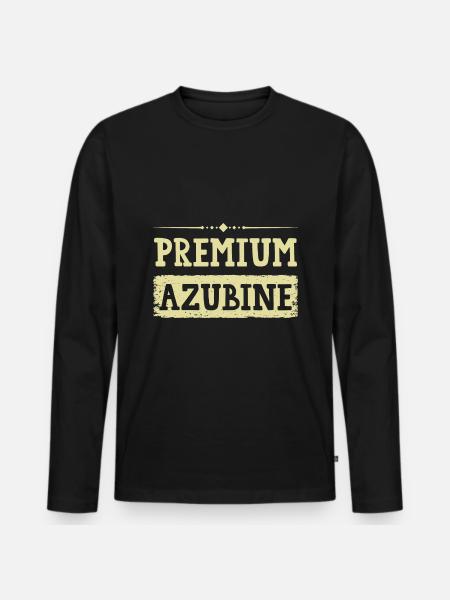 Premium Azubine - Männer Premium Bio Langarmshirt - Schwarz