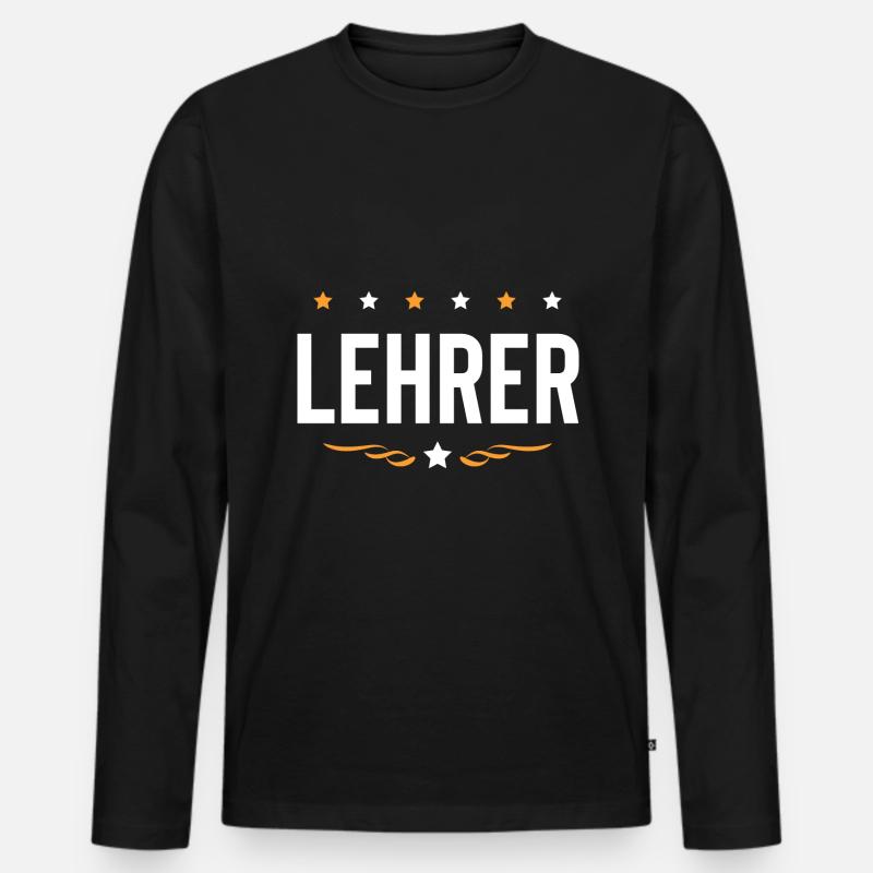 Lehrer Beruf - Männer Premium Bio Langarmshirt - Schwarz
