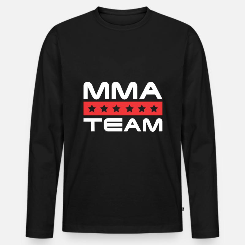 Mma Crew - Männer Premium Bio Langarmshirt - Schwarz
