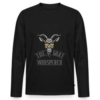 Goat Whisperer Goat Whisperer - Men's Premium Organic Long Sleeve Shirt - black - Front - Nico (187cm)