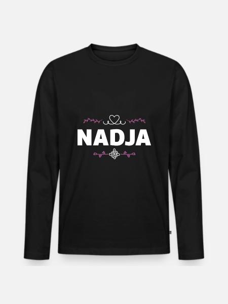 Nadja - Men's Premium Organic Long Sleeve Shirt - black