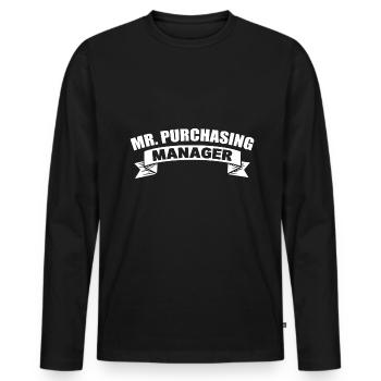Lustiger Manager Supply Chain Manager - Männer Premium Bio Langarmshirt - Schwarz - Vorne - Nico (187cm)