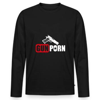 Gun Porn Armes Sport Shooting Shooting Range 1911 - T-shirt manches longues Premium bio Homme - noir - Devant - Nico (187cm)