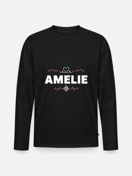 Amelie - Men's Premium Organic Long Sleeve Shirt - black