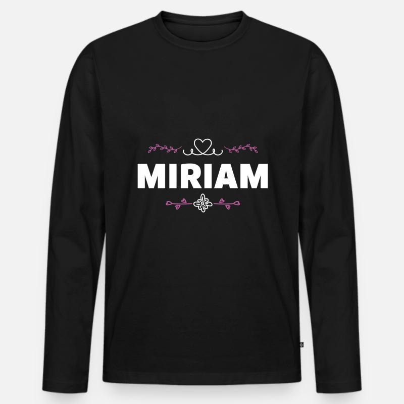 Miriam - Männer Premium Bio Langarmshirt - Schwarz