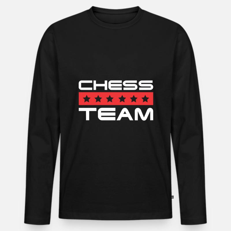 Chess Crew - Männer Premium Bio Langarmshirt - Schwarz