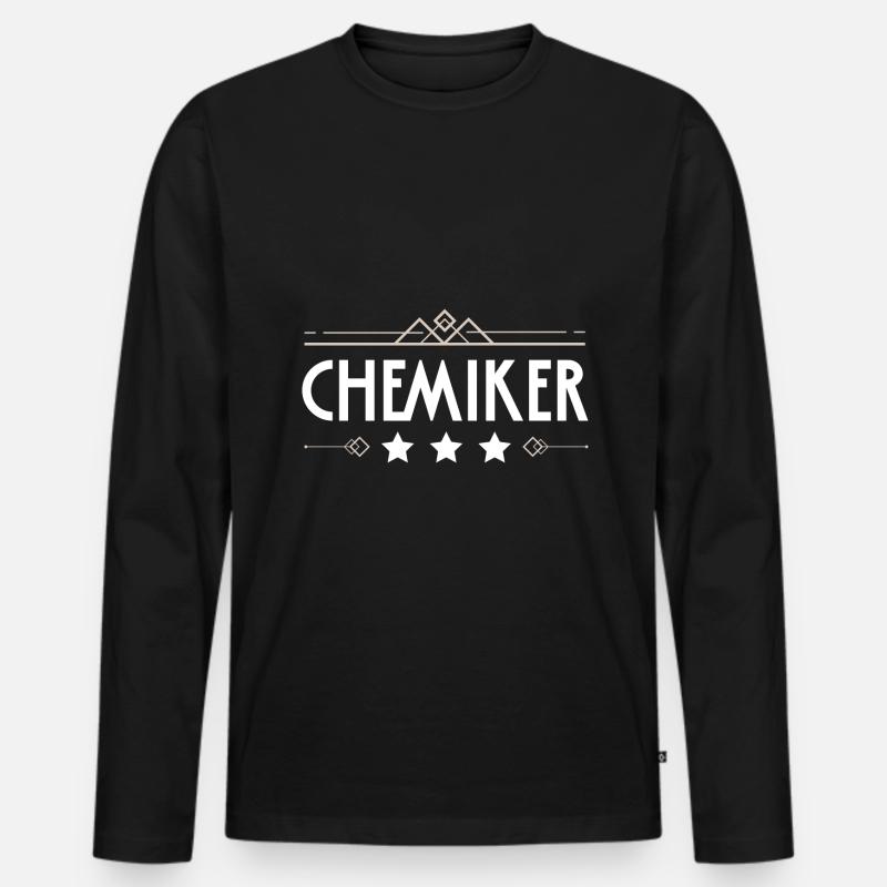 Chemiker Beruf - Männer Premium Bio Langarmshirt - Schwarz