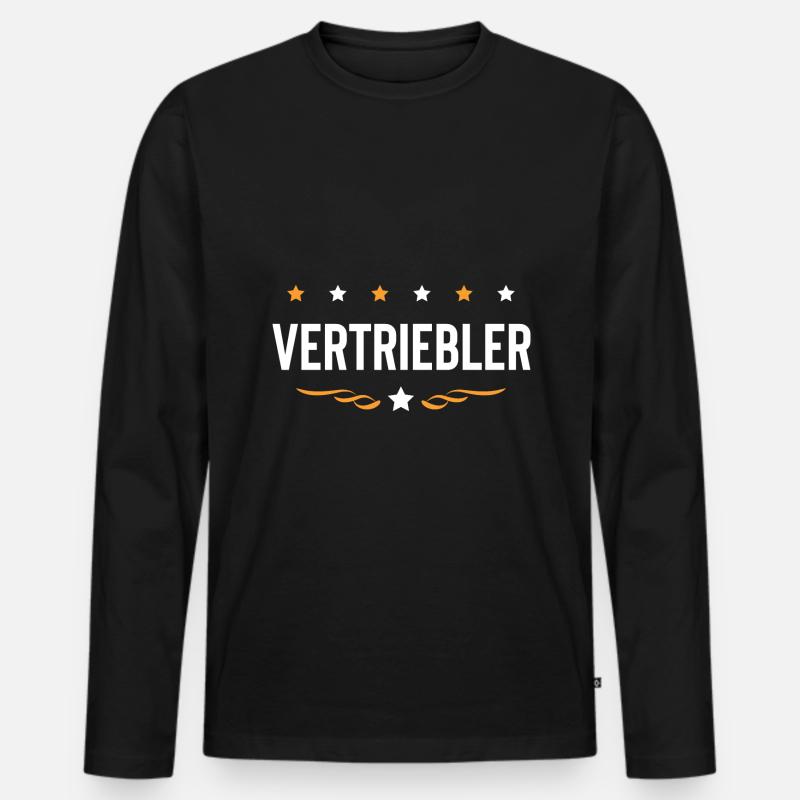 Vertriebler Beruf - Männer Premium Bio Langarmshirt - Schwarz