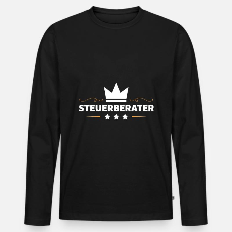 Steuerberater Beruf - Männer Premium Bio Langarmshirt - Schwarz