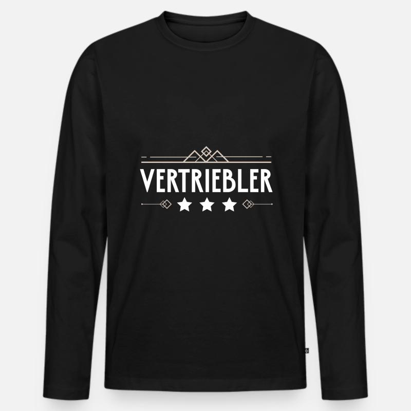 Vertriebler Beruf - Männer Premium Bio Langarmshirt - Schwarz