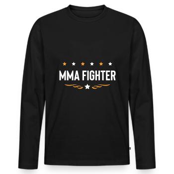 MMA Fighter Mixed Martial Arts - Männer Premium Bio Langarmshirt - Schwarz - Vorne - Nico (187cm)