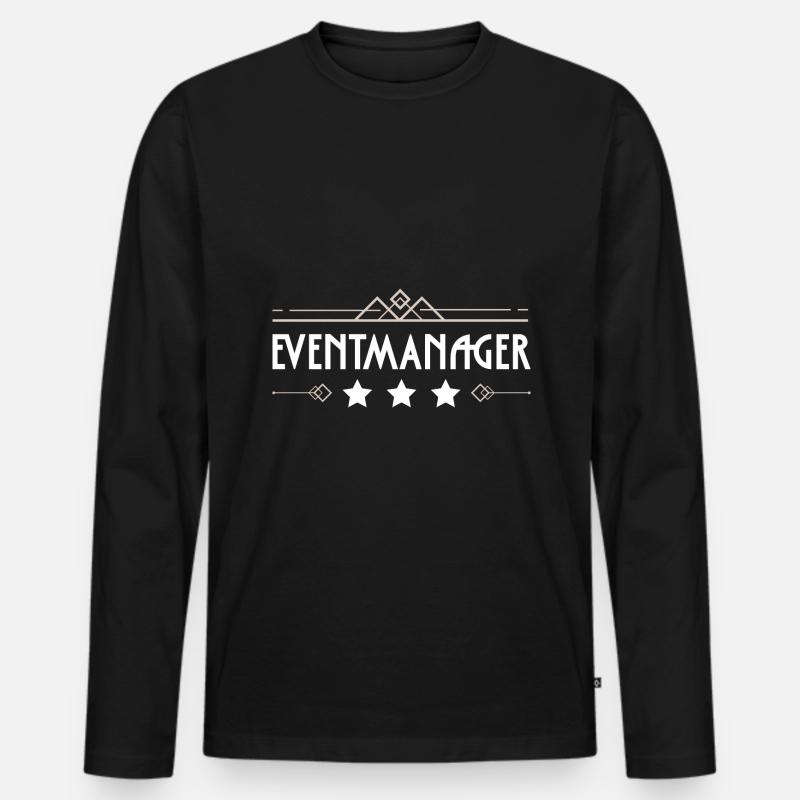 Eventmanager - Männer Premium Bio Langarmshirt - Schwarz