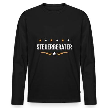 Steuerberater Beruf - Männer Premium Bio Langarmshirt - Schwarz - Vorne - Nico (187cm)