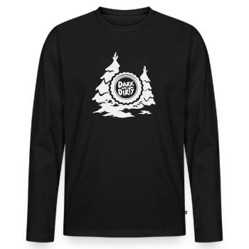 4x4 wheel in the forest - Dark and dirty - Men's Premium Organic Long Sleeve Shirt - black - Front - Nico (187cm)
