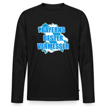 Gut Besser Vermesser Vermessungsingenieur Spruch - Männer Premium Bio Langarmshirt - Schwarz - Vorne - Nico (187cm)