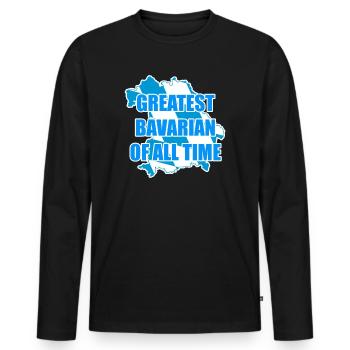 Bayern bayrischer Spruch Sprüche - Männer Premium Bio Langarmshirt - Schwarz - Vorne - Nico (187cm)