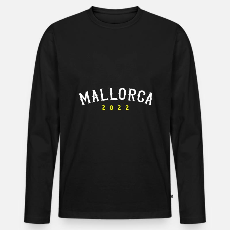 mallorca 2022 - Männer Premium Bio Langarmshirt - Schwarz