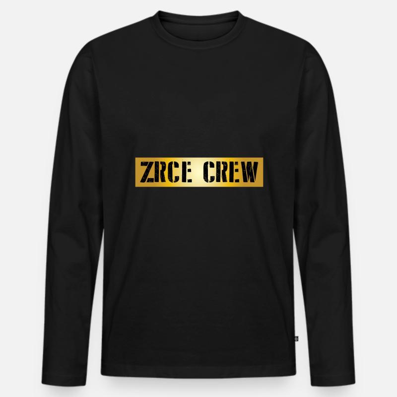 Zrce Crew - Männer Premium Bio Langarmshirt - Schwarz