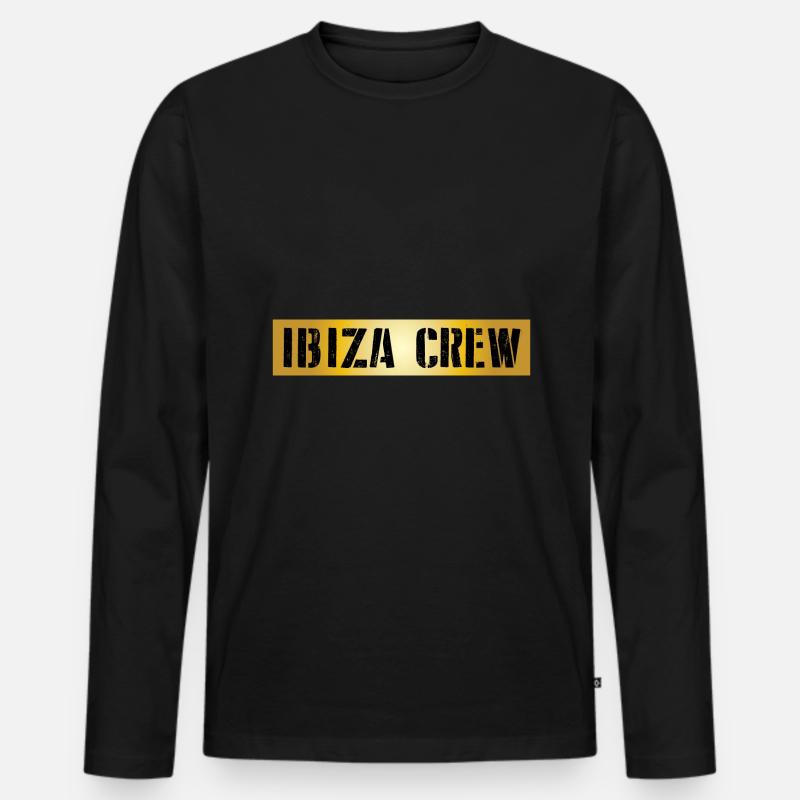 Ibiza Crew - Männer Premium Bio Langarmshirt - Schwarz