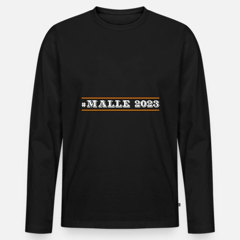 Malle 2023 - Männer Premium Bio Langarmshirt - Schwarz