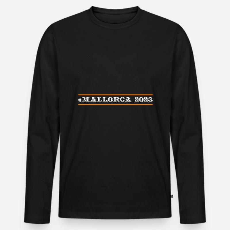 Mallorca 2023 - Männer Premium Bio Langarmshirt - Schwarz