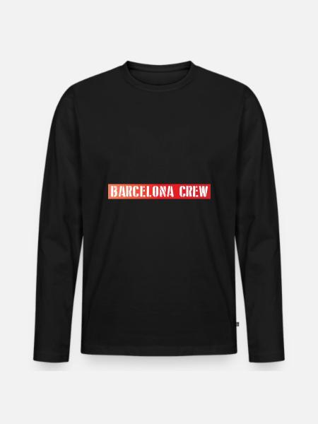 Équipage de Barcelone - T-shirt manches longues Premium bio Homme - noir